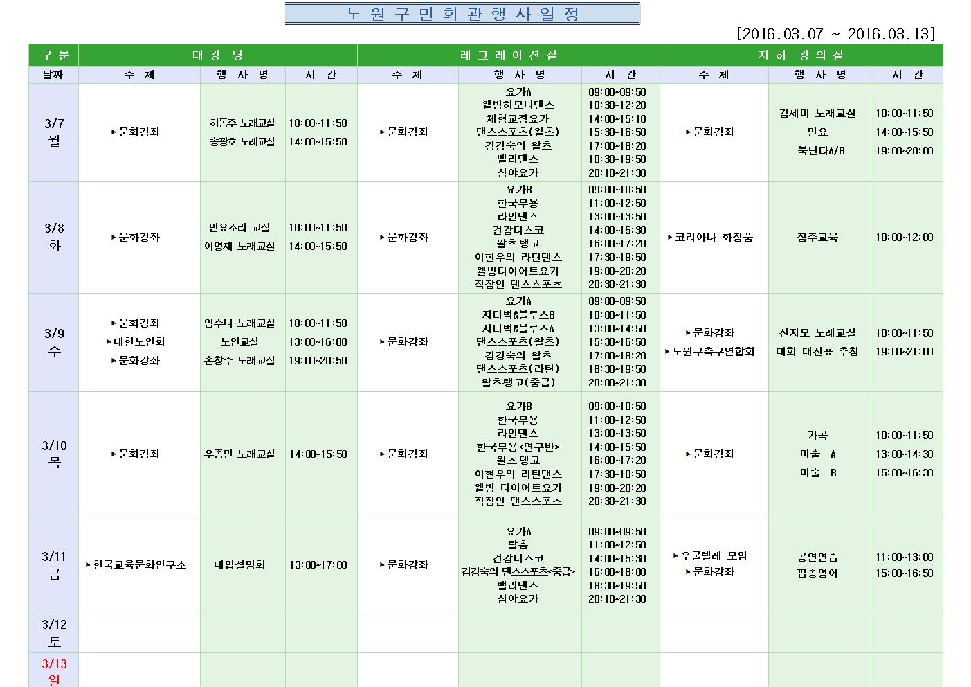 노원구 구민회관  행사 일정표(2016.03.07~03.13)001.jpg