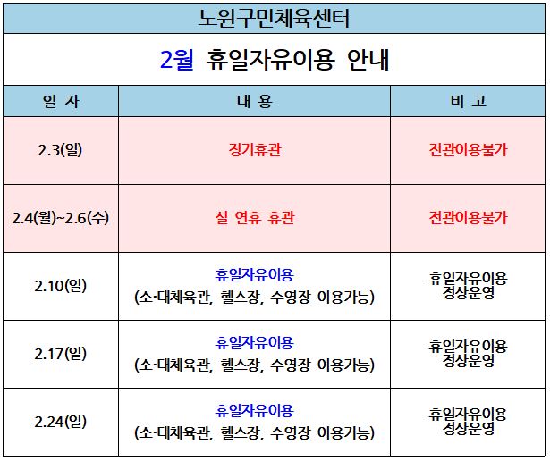 2월 휴일자유이용안내(노원구민체육센터).JPG