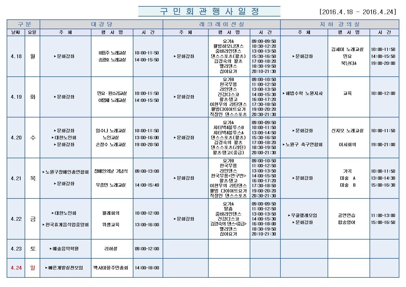 노원구 구민회관  행사 일정표(2016.04.18~04.24)001.jpg