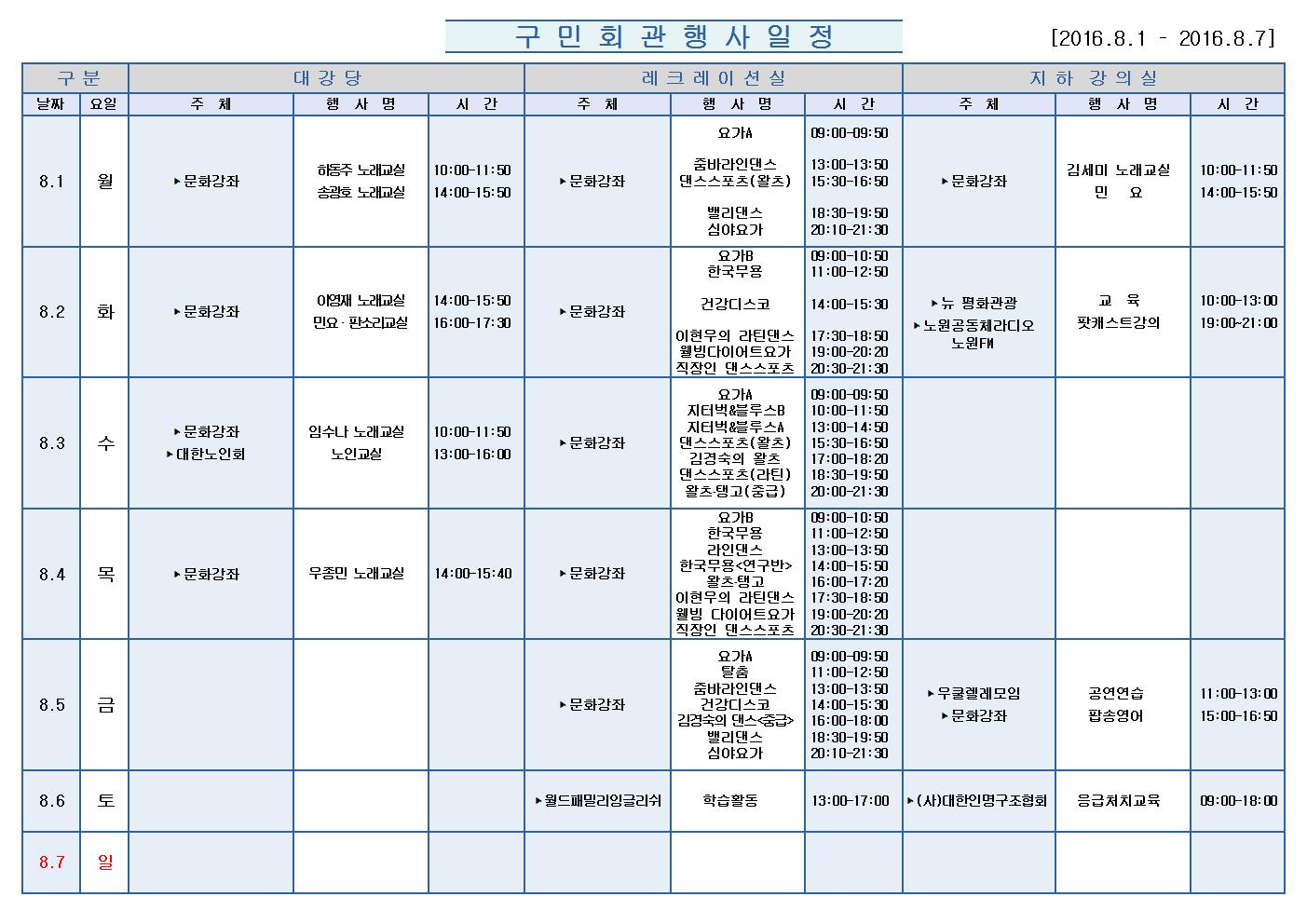 노원구 구민회관  행사 일정표(2016.08.01~08.07)001.jpg