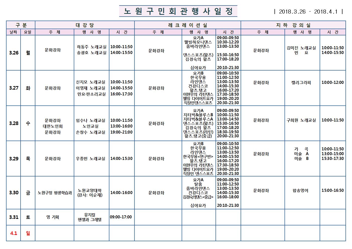 노원구 구민회관  행사 일정표(3.26~4.1)001.jpg