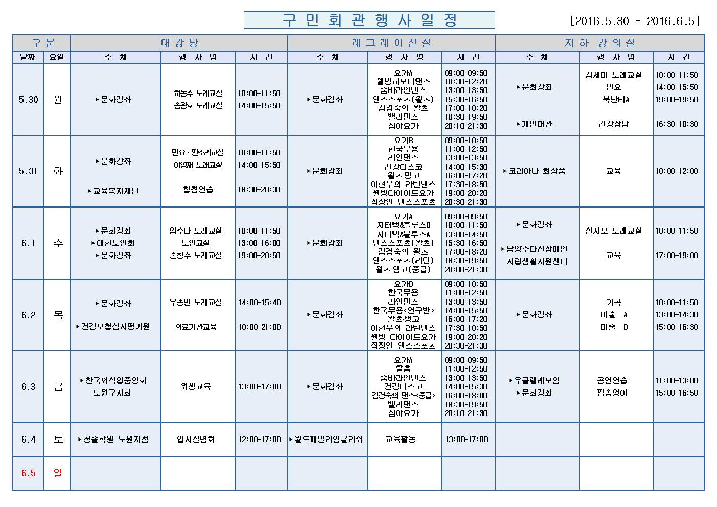 노원구 구민회관  행사 일정표(2016.05.30~06.05)001.jpg